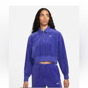 Nike Velour Zip Top - Size M